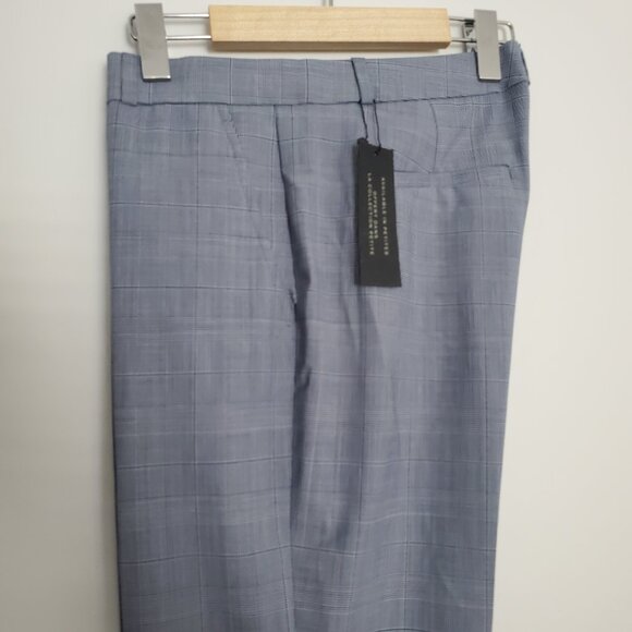 RYAN Plaid Suit Pant Women's Tall Size 6L Light Blue / Grey Pockets Officewear - Picture 6 of 12